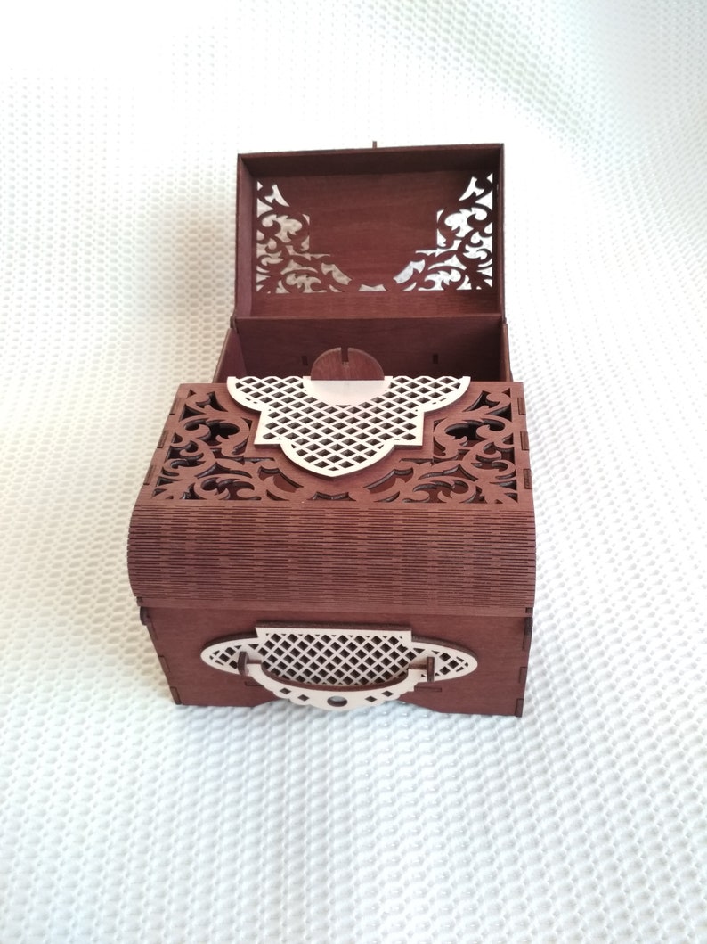 Download Big jewelry box svg dxf vector template files for laser ...