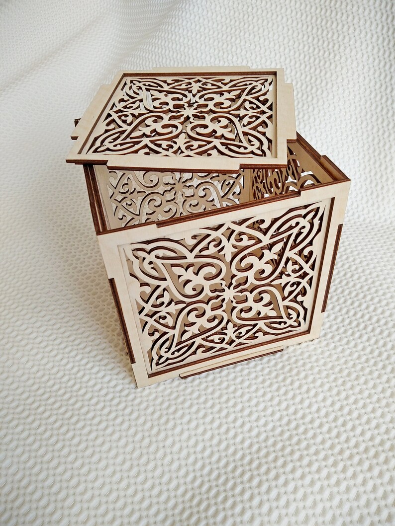 Download Carved jewelry box digital svg dxf template vector laser ...