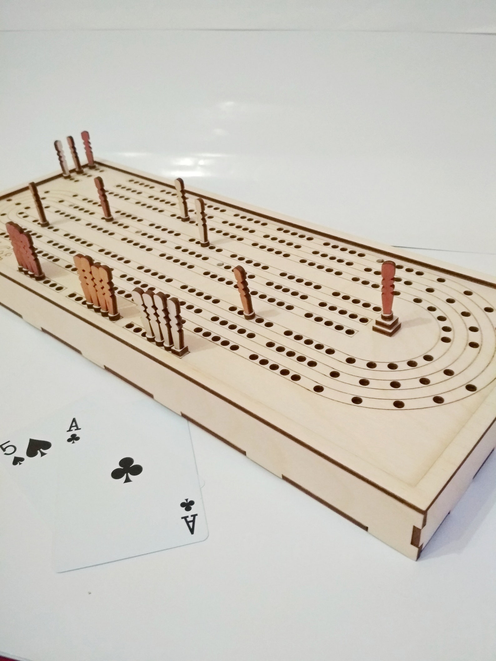 Cribbage set svg vector files laser cut. Dxf pattern Board or Etsy