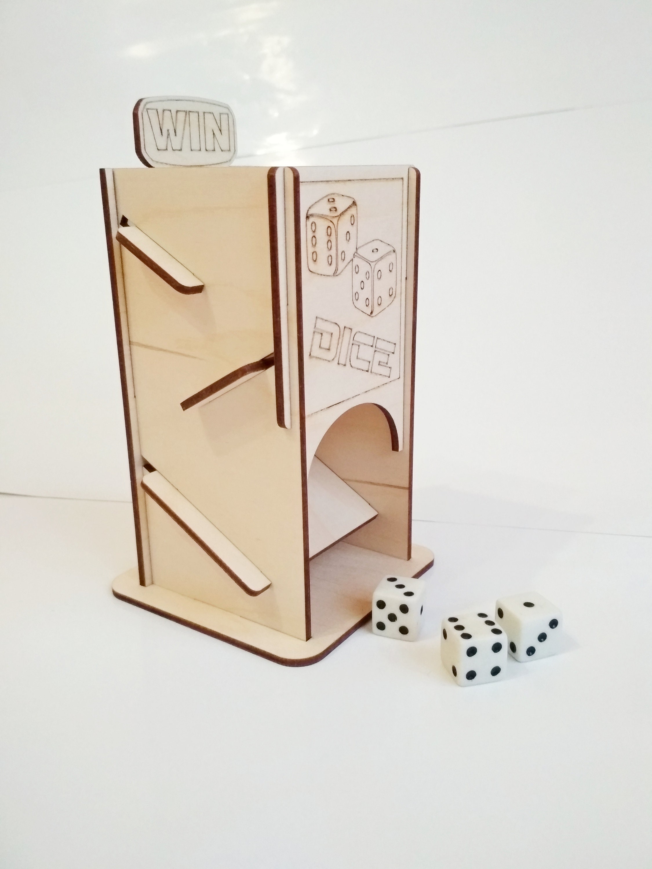 Collapsible Dice Tower digital vector file for laser cut. SVG Etsy