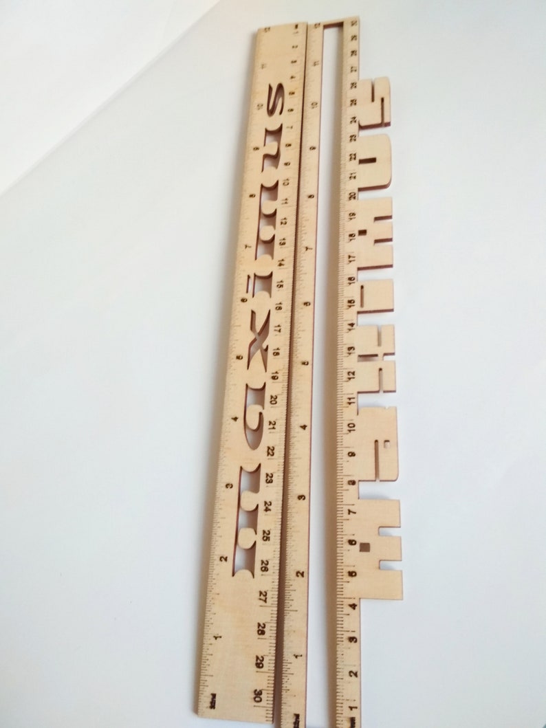 ruler in inches and mm svg dxf vector files for laser etsy