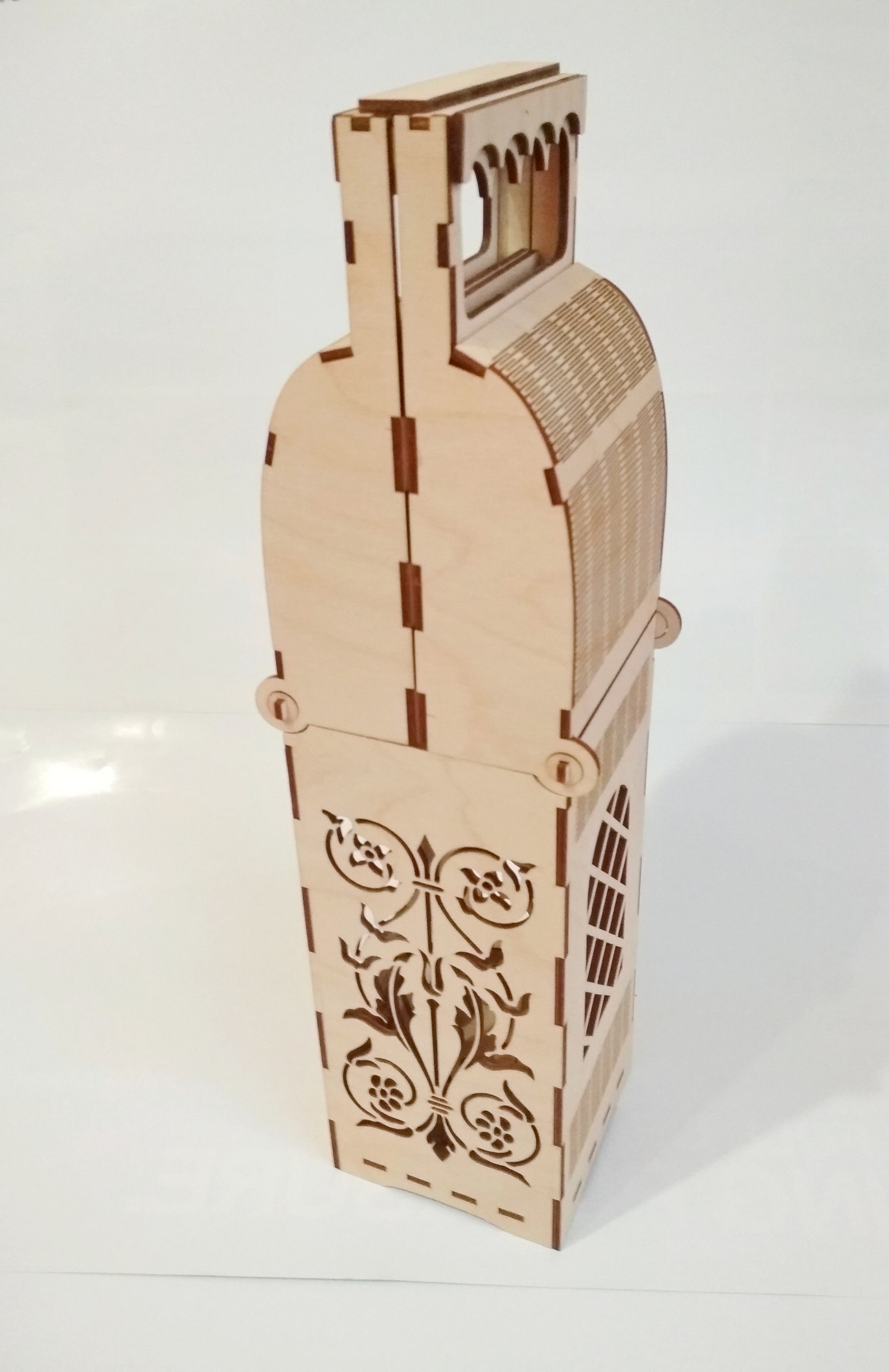 Wine Box Svg Vector Files Laser Cut DXF File Two Pattern. | Etsy