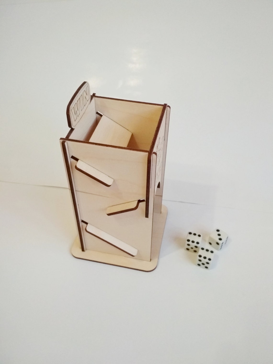 Collapsible Dice Tower digital vector file for laser cut. SVG Etsy