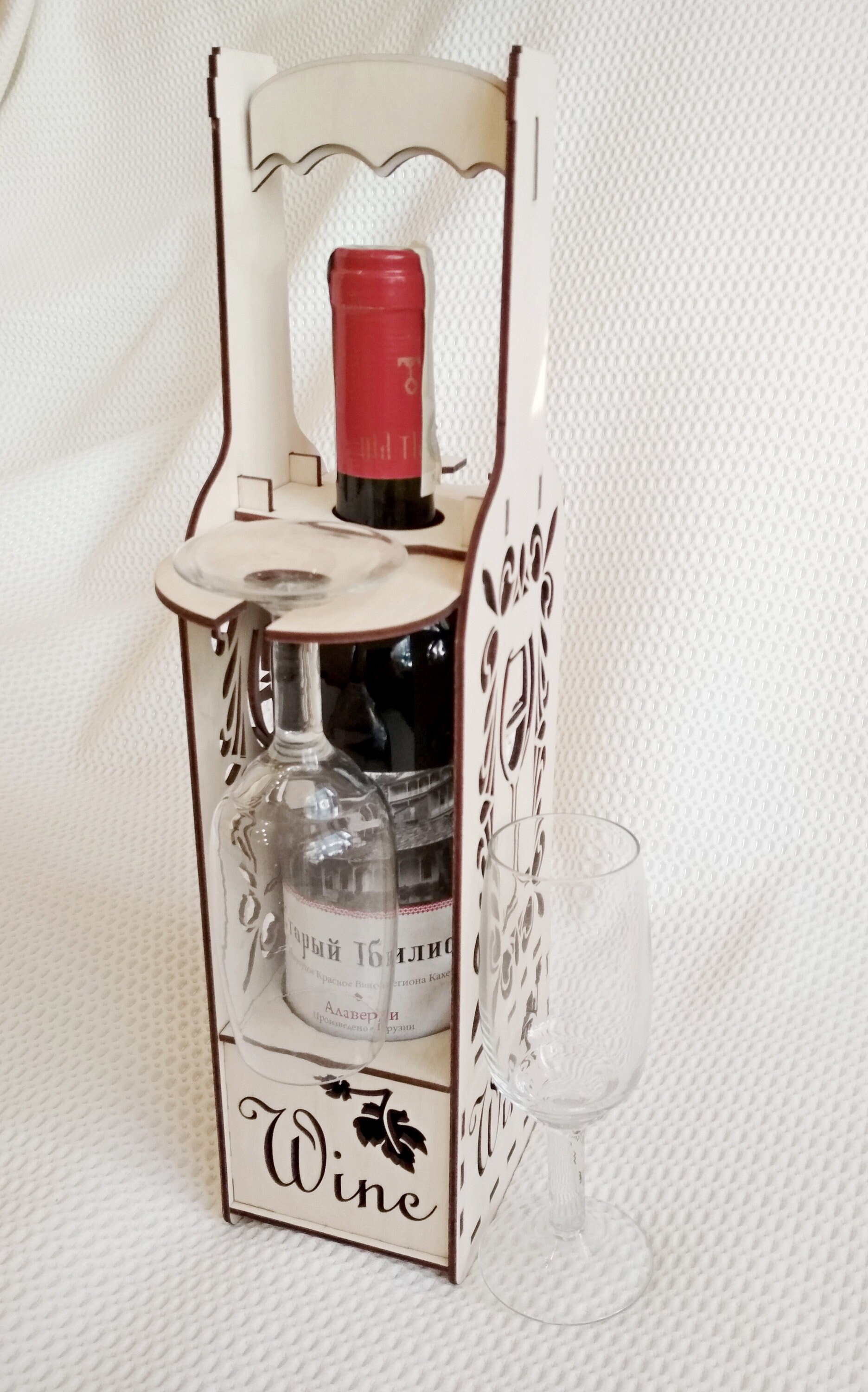 Wine Box for Two SVG Vector Files Laser Cut. DXF Template for Etsy UK