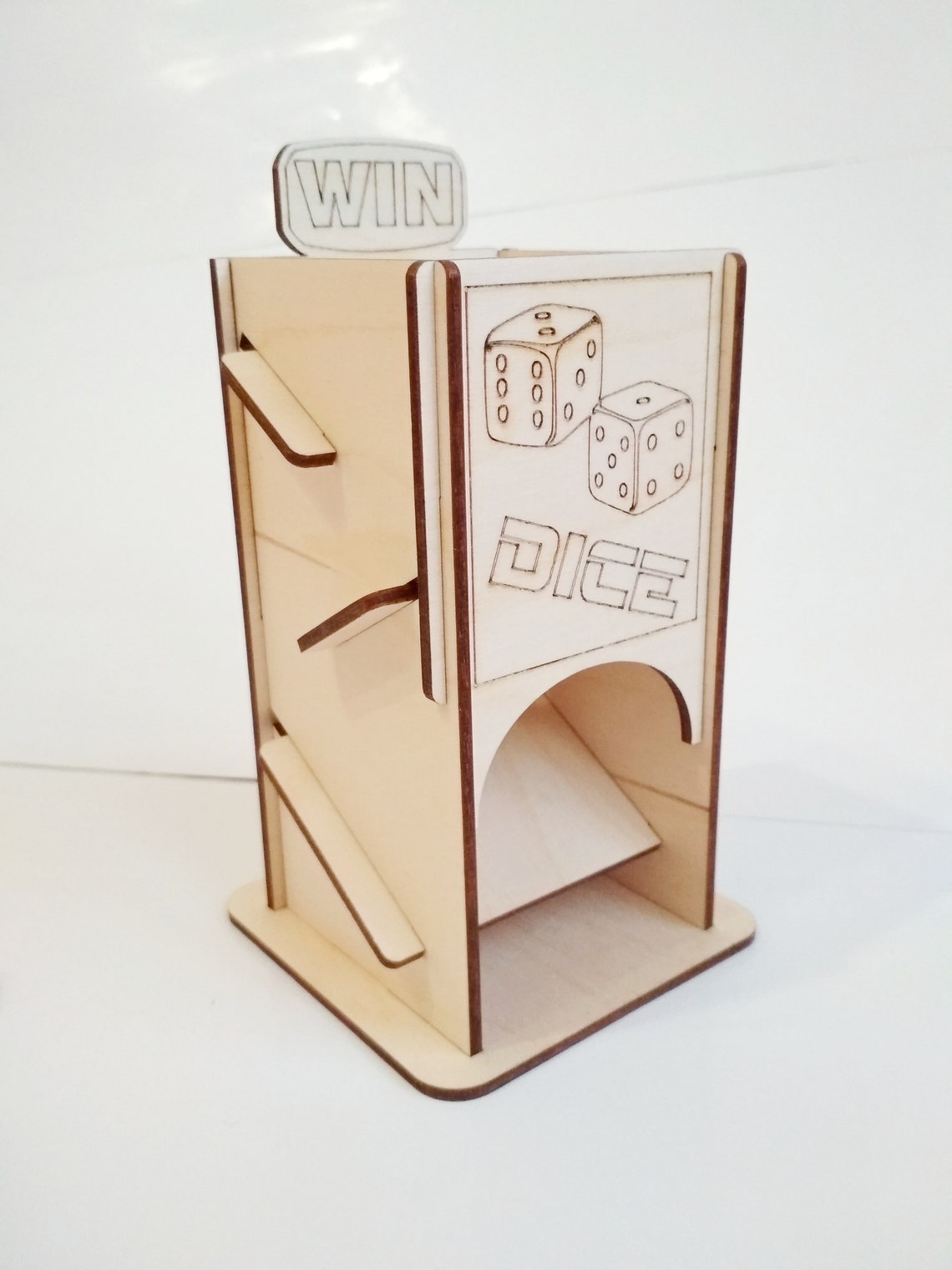 Collapsible Dice Tower digital vector file for laser cut. SVG Etsy