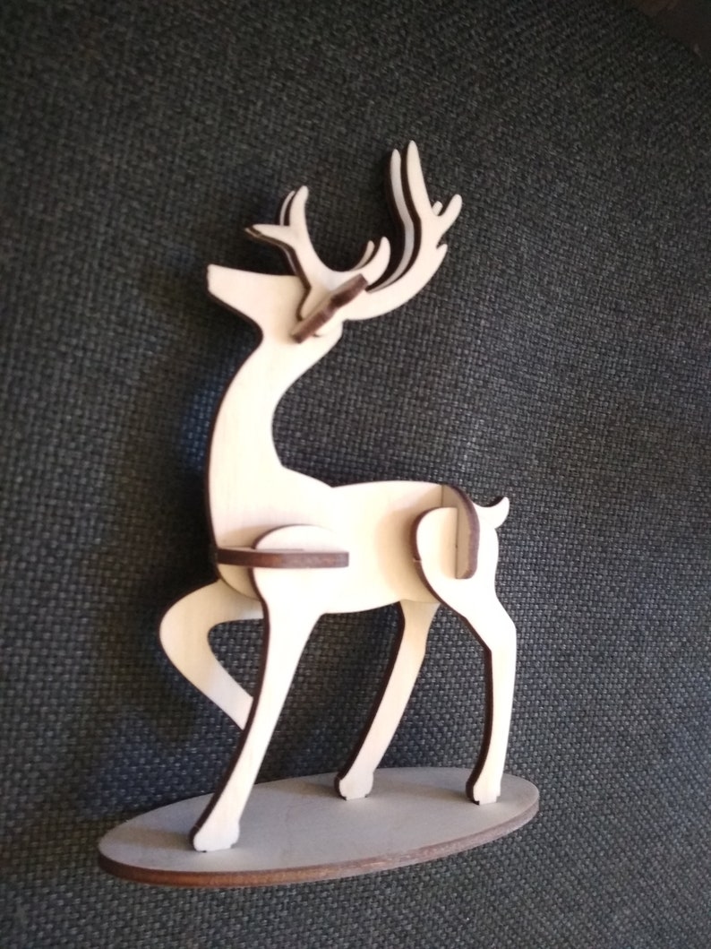 Download 3D puzzles toy animal Deer. SVG silhouette files for laser ...