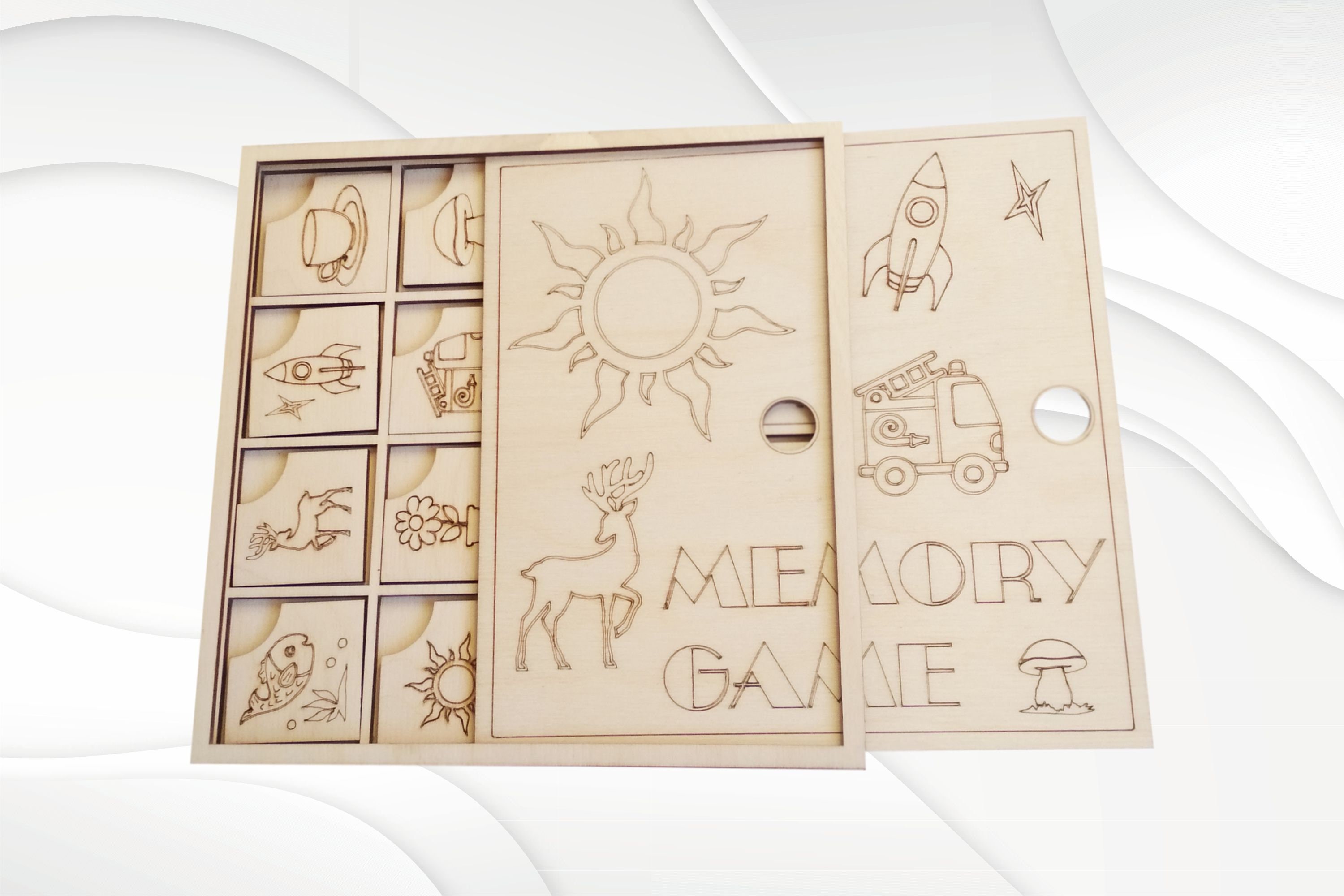 Memory board game svg dxf vector files template laser cut. Etsy