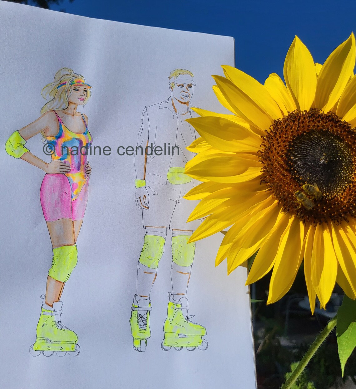 Coloring Page Barbie Inline Skates Margot Figurine to Color Fashion ...