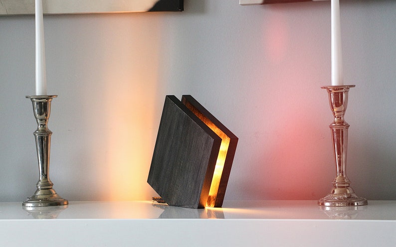 Stylish wooden lamp. image 1