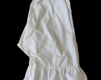 1910s French Bloomers M Initial Hand Embroidered Leaves White 