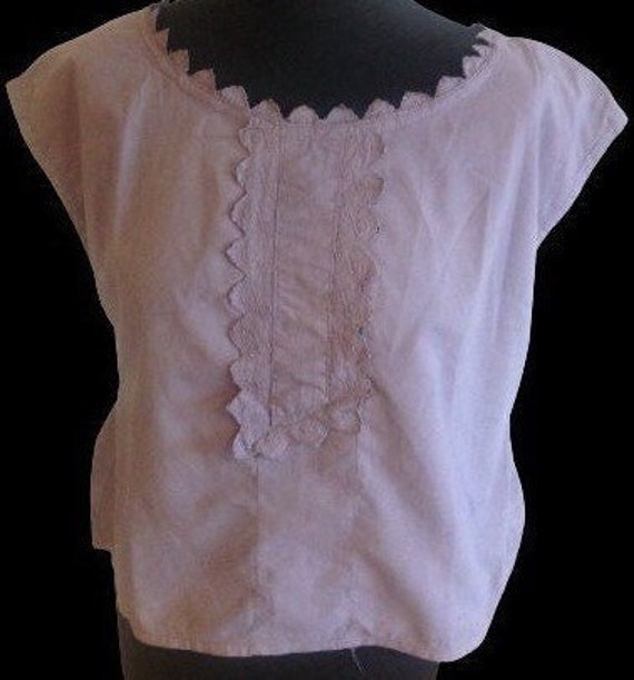 C1900's Antique Lace Camisole Edwardian Blouse, F… - image 1