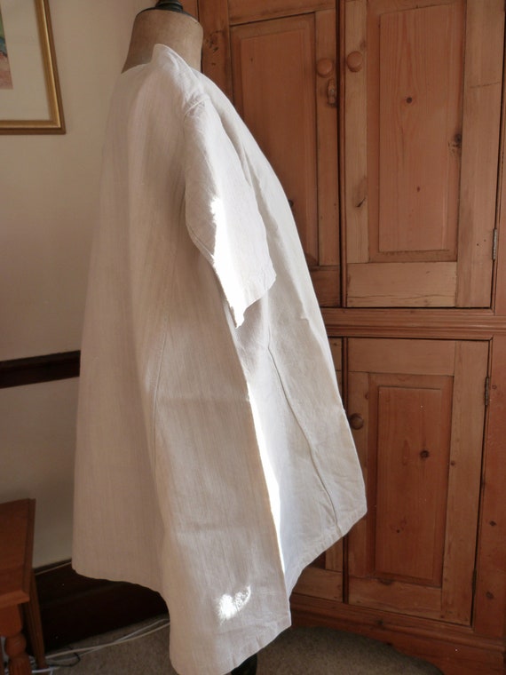 C1900 White Nightdress, French Chanvre Hemp Flax,… - image 5