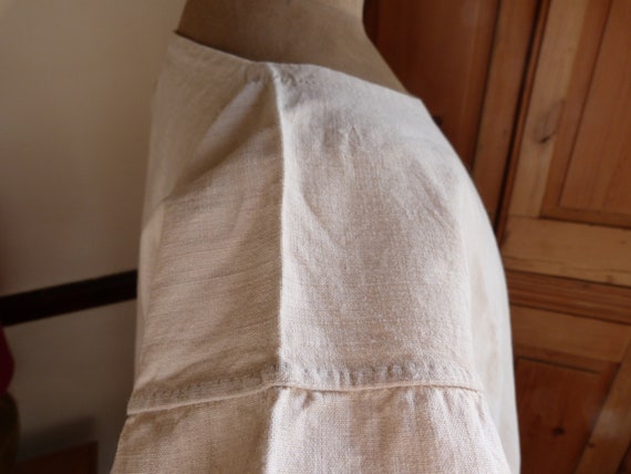 C1900 White Nightdress, French Chanvre Hemp Flax,… - image 6