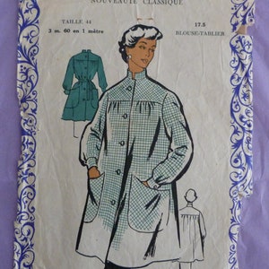 Vintage 1950’s French Dressmaking Pattern “Favoris & Parisiens” -   French Trench Coat Rain Mac Dress Coat FR 44 Gorgeous.