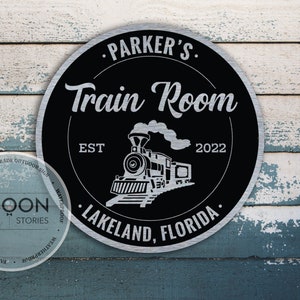 Custom Train Room Sign: Personalized Decor, Aluminum Composite
