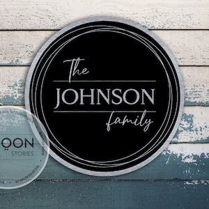 Custom Round Last Name Sign | Personalized Family Sign | Last Name Established Sign | Personalized Wedding Gift | Family Sign | Couple Gift