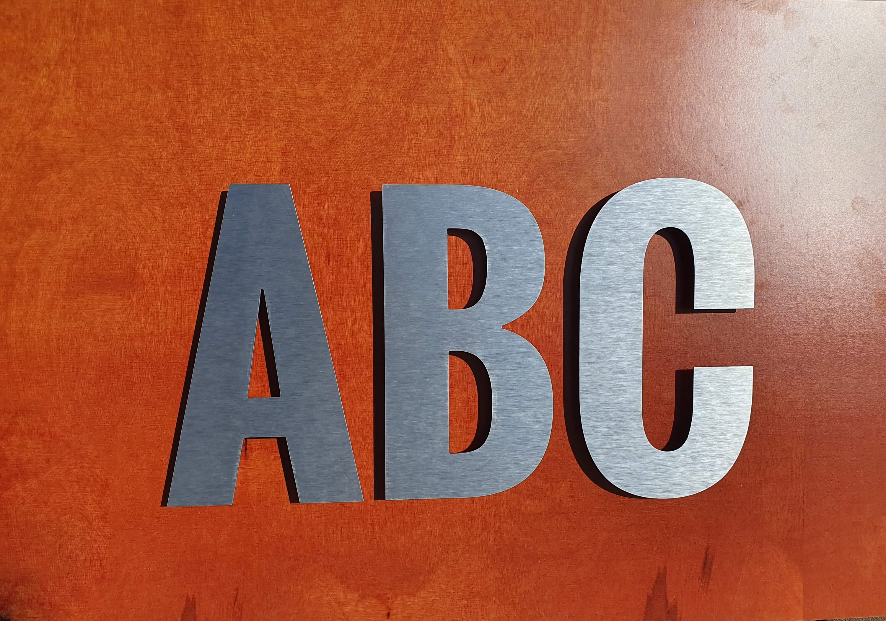 Custom Floating Metal Letters Letters With Spacers Modern Etsy