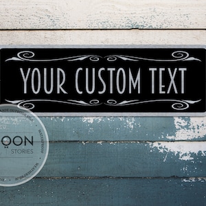 Signo de texto personalizado / Placa de texto personalizada / Signo personalizado / Placa personalizada / Signo de metal personalizado / Signo de metal / Signo de placa de metal cepillado