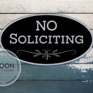 No Soliciting Sign | Metal No Soliciting Sign | Doorbell Sign | Custom Sign | Metal Sign | Door Sign | Custom Plaque | Brushed Metal Plaque