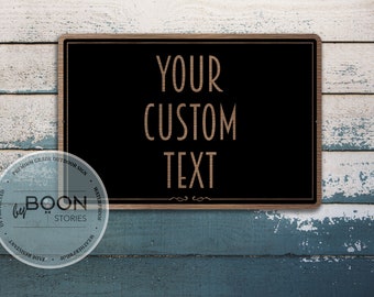BRONZE Custom Text Sign | Custom Text Plaque | Personalised Sign | Personalised Plaque | Custom Metal Sign | Metal Sign | Brushed Metal Sign
