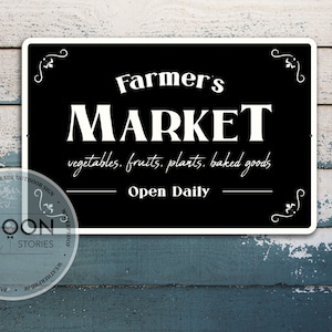 Farmers Market Sign | Decor For Farmers | Personalized Sign | Farming Gift | Sign For Farm | Custom Gift | Father&#39;s Day Gift | Family Gift