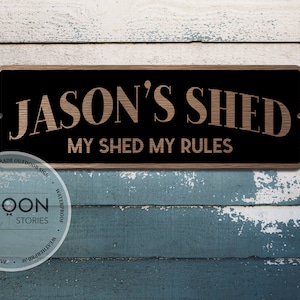 Custom Metal Shed Sign: Personalized Welcome Plaque