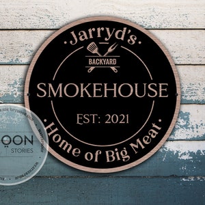 Custom Smokehouse Sign: Personalized Bar & Grill Decor