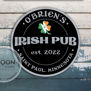 Custom Irish Pub Sign | Irish Bar Sign | Personalized Sign | Bar Decor | Man Cave Sign | Custom Gift | Father&#39;s Day Gift | Family Gift Sign