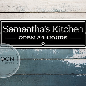 Custom Kitchen Sign | Personalized Kitchen Name Sign | Kitchen Decor | Metal Kitchen Chef Sign | Custom Gift | Family Gift | Last Name Sign