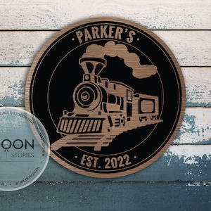 Custom Train Room Sign: Personalized Family Name Decor