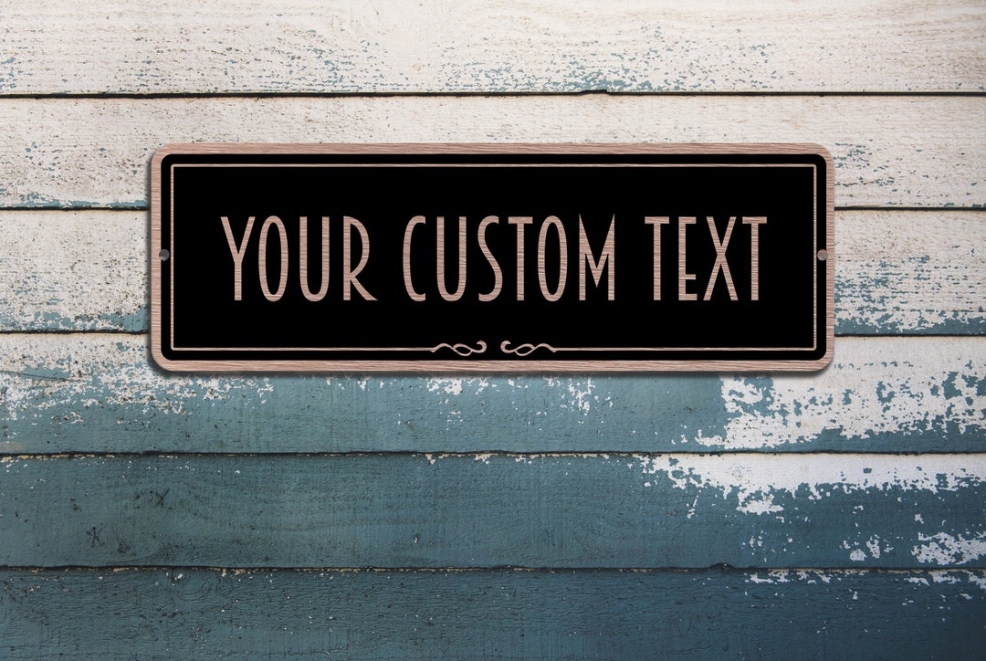 COPPER Custom Text Sign | Custom Text Plaque | Personalised Sign ...