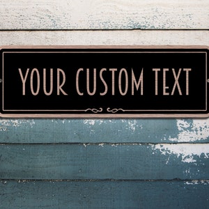 COBRE Signo de texto personalizado / Placa de texto personalizada / Signo personalizado / Placa personalizada / Signo de metal personalizado / Signo de metal / Signo de metal cepillado