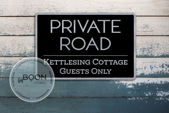 Custom Private Road Sign: Personalized Metal Traffic Sign