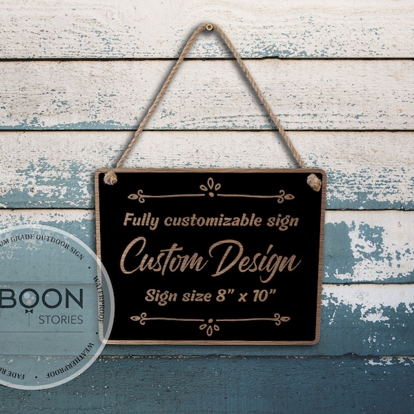 Hanging Metal Sign Etsy