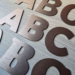 Custom Metal Letters | Brushed Aluminum, House Numbers