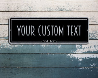 SILVER Custom Text Sign | Custom Text Plaque | Personalised Sign | Personalised Plaque | Custom Metal Sign | Metal Sign | Brushed Metal Sign