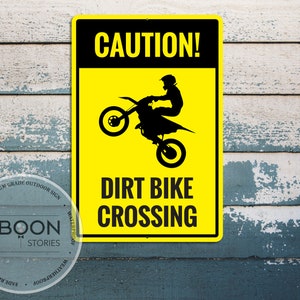 Custom Dirt Bike Crossing Sign | Highway Traffic Sign | Custom Xing Sign | Personalised Sign | Custom Street Sign | Traffic Sign | Road Sign