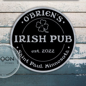 Insegna personalizzata per pub irlandese: decorazioni personalizzate per bar