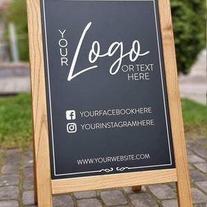 Custom Sidewalk Sign | A-Frame Sign | Business Sign | Custom Easel Sign | Large Business Sign | Sandwich Board | Wedding Sign | Pop Up Sign