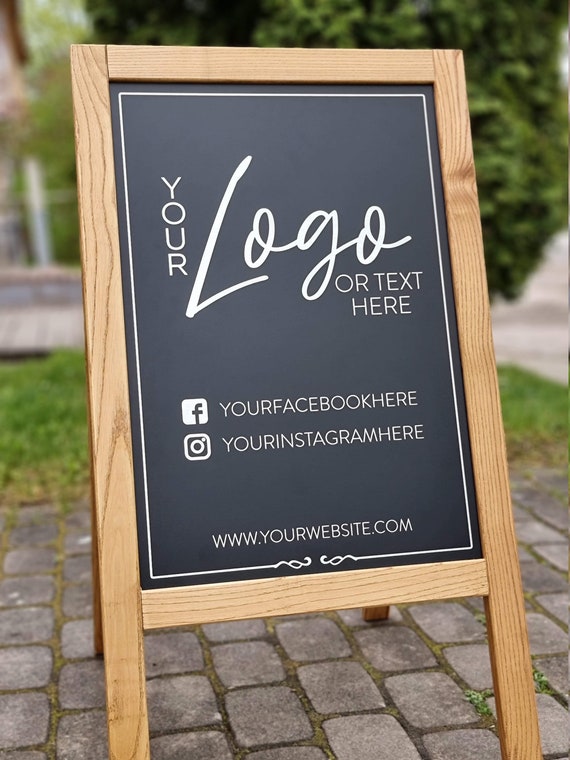 Custom Sidewalk Sign Aframe Sign Business Sign Custom Etsy