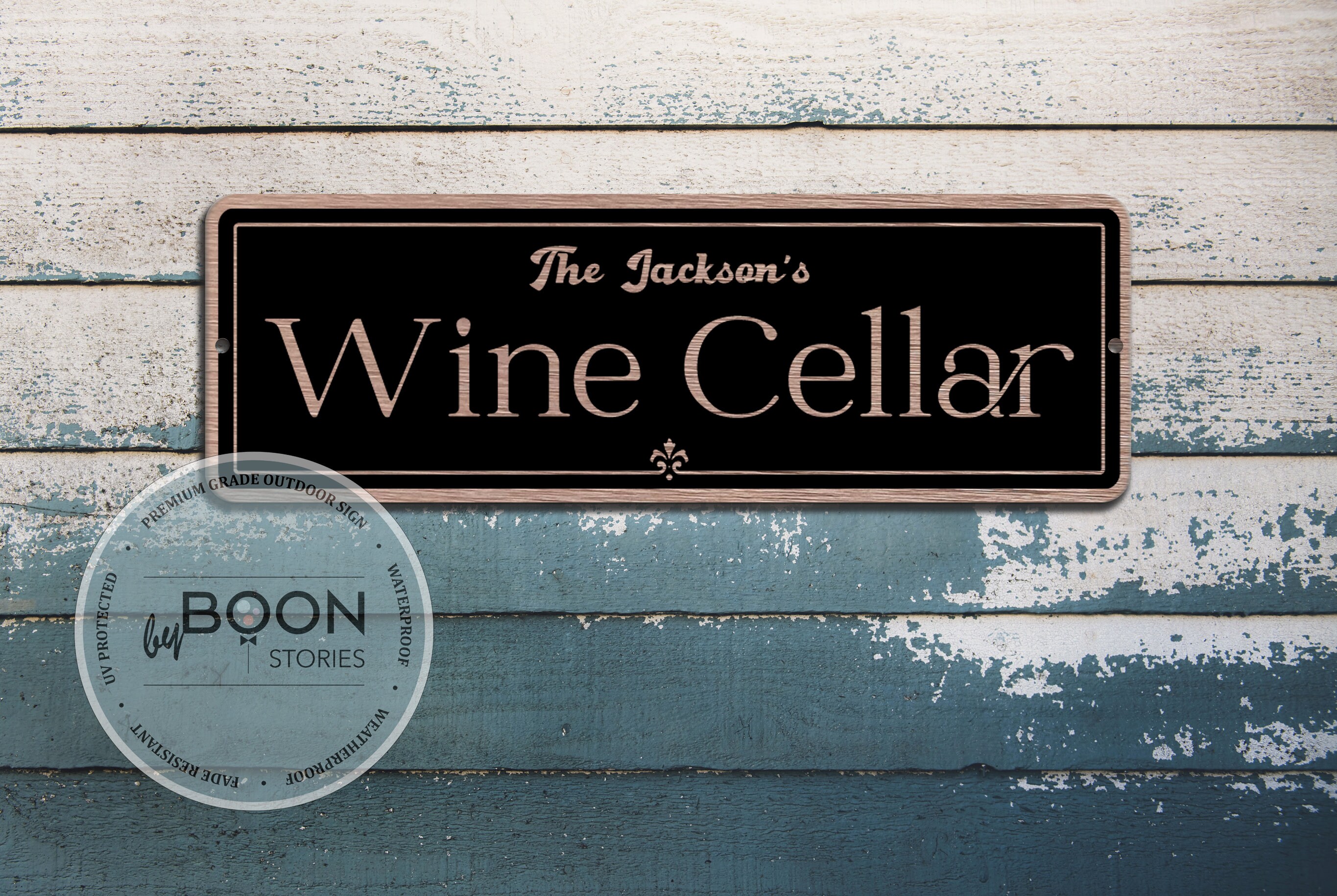 Custom Wine Cellar Sign Family Wine Cellar Sign Metal Wine Etsy