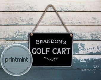 Custom Name Golf Cart | Personalized Golf Cart Sign | Custom Metal Hanging Sign For Indoor And Outdoor Use