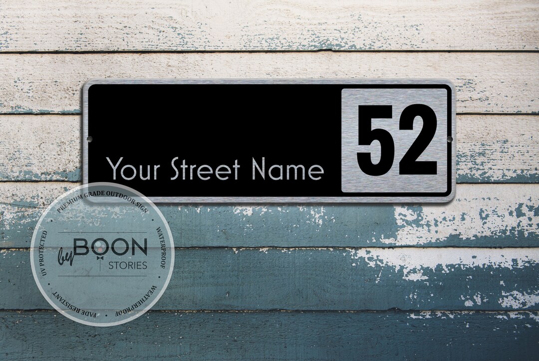 Custom Address Sign Street Name Sign Door Number Outdoor Etsy
