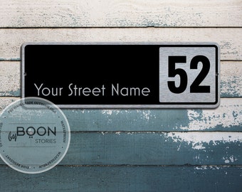 Custom Address Sign | Street Name Sign | Door Number | Outdoor Signs | Metal Address Sign | Modern House Numbers | Personalized Address Sign