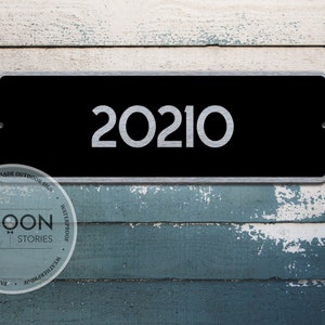 Custom Address Number Sign | Home Address Sign | Address Plaque | Metal Sign | Door Sign | Housewarming Gift | Brushed Metal Plaque Sign