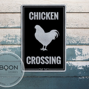 Custom Chicken Crossing Sign | Chicken Coop Sign | Custom Xing Sign | Personalised Sign | Custom Street Sign | Traffic Sign | Road Sign