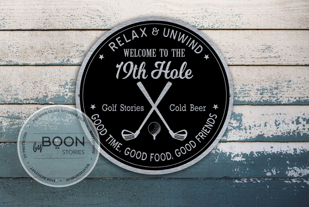 Custom Golf Sign | 19th Hole Sign | Golf Wall Art | Golf Sign | Wall ...