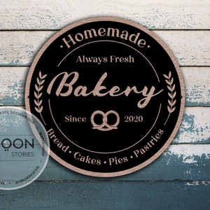 Custom Round Bakery Sign | Bakery Decor | Bakery Farmhouse | Farmers Bakery | Personalized Bakery Sign | Custom Metal Sign | Custom Gift