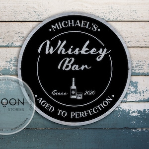 Custom Whiskey Bar Sign | Bar Sign | Personalized Sign | Bar Decor | Man Cave Sign | Custom Gift | Father's Day Gift | Family Sign Gift