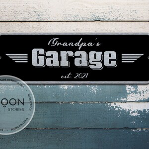 Custom Garage Sign | Dads Workshop Sign | Decor For The Garage | Custom Metal Sign | Man Cave Sign | Custom Gift | Father&#39;s Day Gift